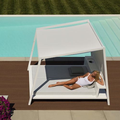 Canopy garden bed - PULVIS - 10Deka - double / contemporary / with headboard