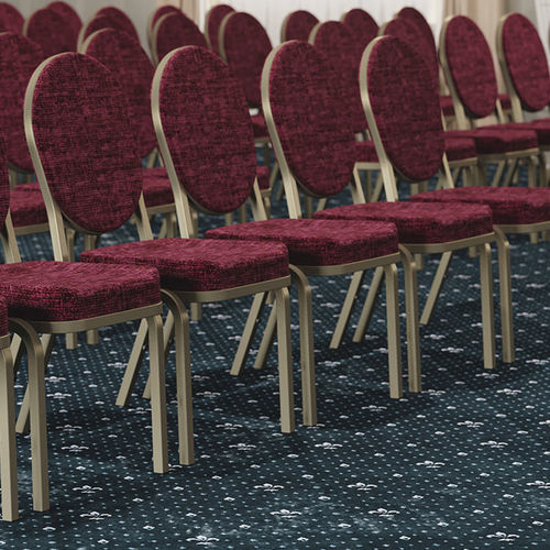 Contemporary chair - ADAMAS - burgessfurniture - indoor / fabric / metal base