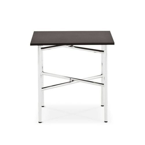 Contemporary coffee table - BUFFET CUBE - burgessfurniture - glass / high-pressure laminate / metal base