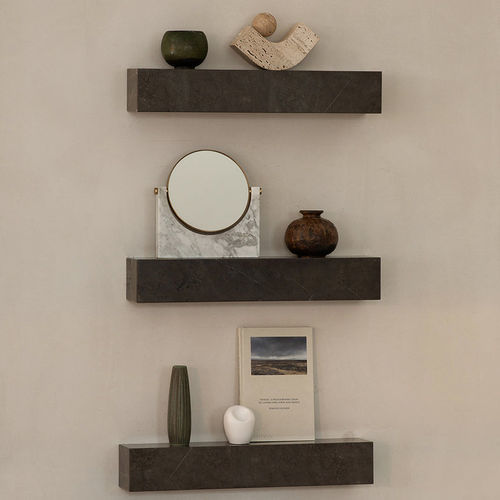 Wall-mounted shelf - PLINTH  - AUDO - contemporary / plywood / marble