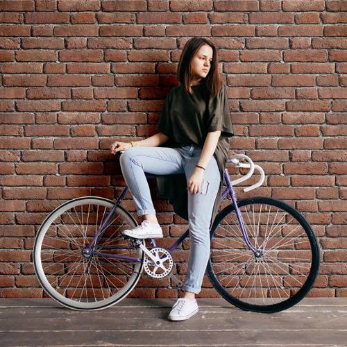 Rustic wallpaper - 8888-100KV - Koziel - vinyl / monochrome / imitation brick