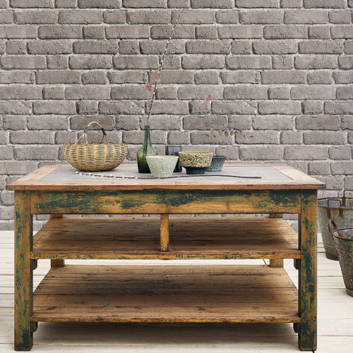 Rustic wallpaper - 8888-43 - Koziel - vinyl / plain / imitation brick