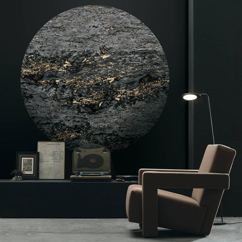 Original wallpaper - CIRC-LPM014 - Koziel - nature pattern / marble look / black