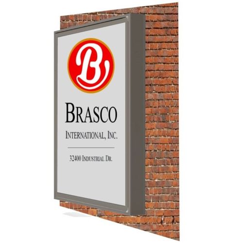 Wall-mounted display panel - MOUNTED - Brasco International Inc. - outdoor / LED / advertising