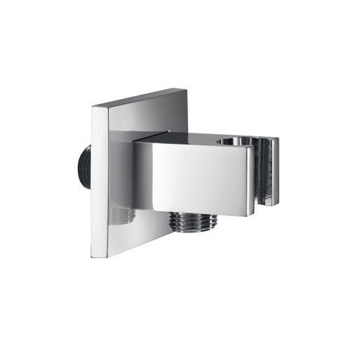 Shower single tap - QUADRO - Aquademy - wall-mounted / chrome-plated brass / bathroom