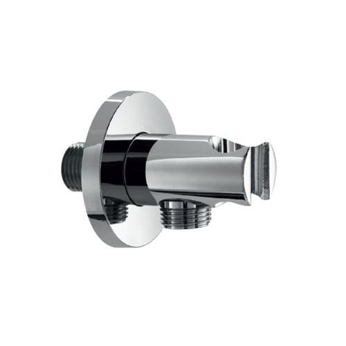 Shower single tap - TONDO - Aquademy - wall-mounted / chrome-plated brass / bathroom
