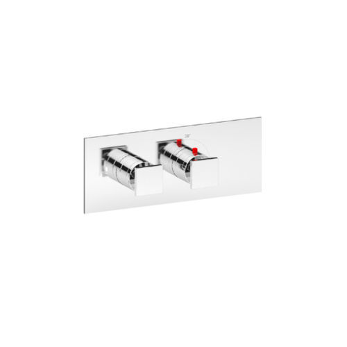 Shower mixer tap - SQUARE THERMO O1 - Aquademy - wall-mounted / thermostatic / chrome-plated brass