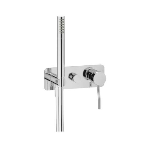 Shower mixer tap - TONDO 2 WAY - Aquademy - wall-mounted / chrome-plated brass / bathroom