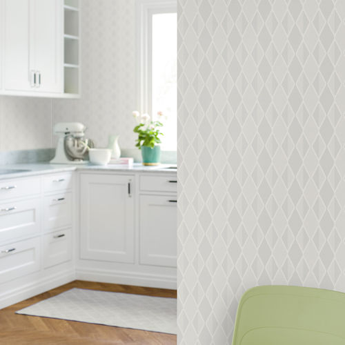Contemporary wallpaper - HALEY - Eco - geometric pattern / 3D effect