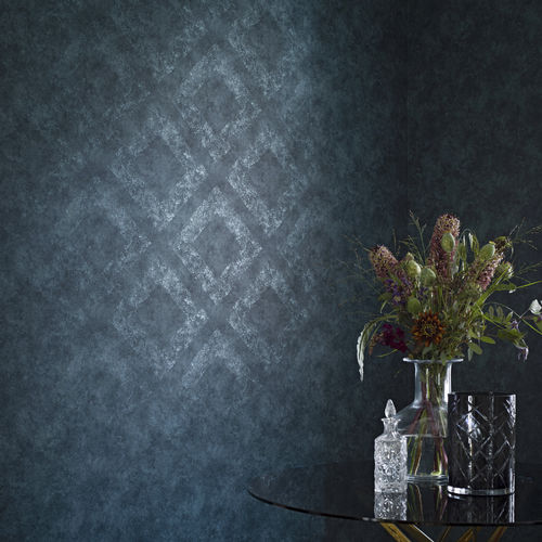 Classic wallpaper - CLASSIC ROYAL - Eco - geometric / blue