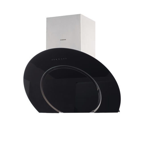 Wall-mounted range hood - O2 - Nodor - ducted / with built-in lighting / original design