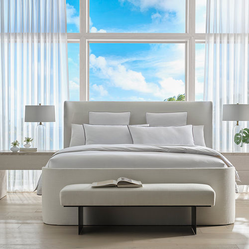 Contemporary bed bench - PORTOFINO - Baker Furniture Co. - fabric / home