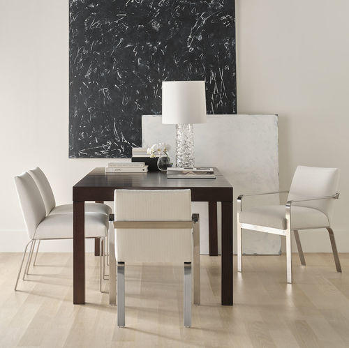 Contemporary dining table - HAVEN - Baker Furniture Co. - oak / beech / brushed stainless steel