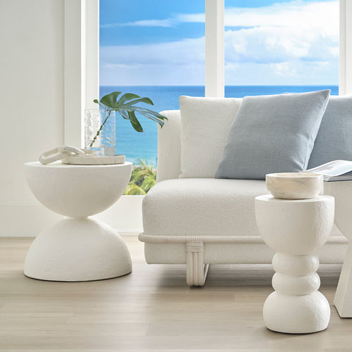 Contemporary table - SANTORINI  - Baker Furniture Co. - plaster / resin base / curved