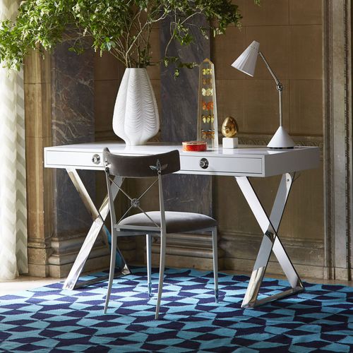 Free-standing desk - CHANNING - Jonathan Adler - contemporary / lacquered wood / straight