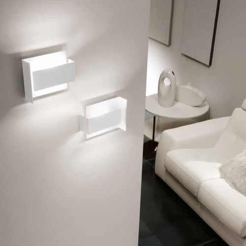 Contemporary wall light - TAO - TEAM ITALIA - outdoor / metal / rectangular