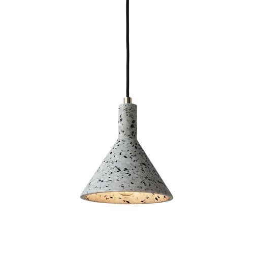 Pendant lamp - JIN - BENTU DESIGN - stainless steel / concrete / stone