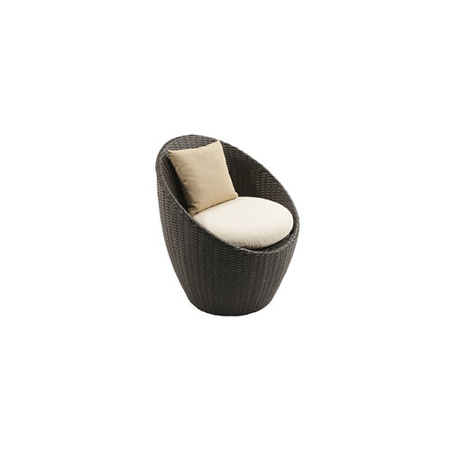 Contemporary garden chair - RUBY - Rattan House - rattan / swivel / home