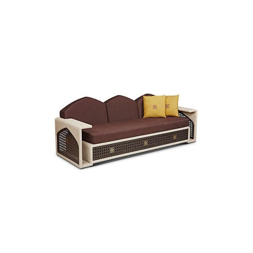 Original design sofa - ALBAQ - Rattan House - outdoor / brown / rattan