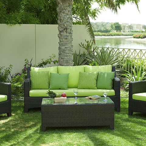 Contemporary coffee table - BARCELONA - Rattan House - rattan / rectangular / home