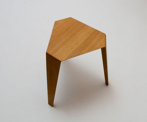Contemporary stool - ORI - Miyazaki Chair Factory - wooden / 3-legged