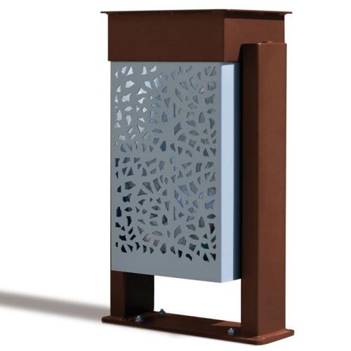 Public trash can - HANABA - URBAN-NT - steel / contemporary / for public space