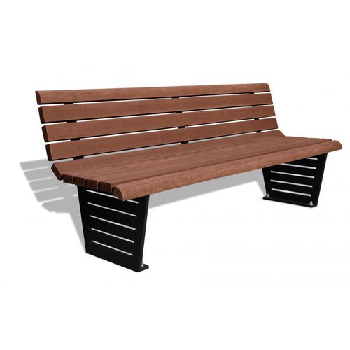 Contemporary public bench - CÉZANNE - URBAN-NT - wooden / steel / with backrest