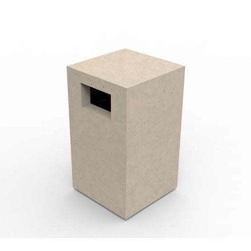 Public trash can - BECOR - URBAN-NT - concrete / hooded / contemporary