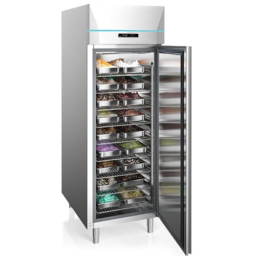 Negative refrigerated cabinet - NEXT A5 - JORDAO - positive / for ice cream / silver-colored
