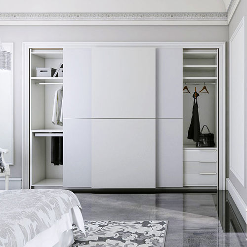 Contemporary wardrobe - COSTA MARFIL : MERLOT  - Portes Castalla - ash / sliding door / with drawer