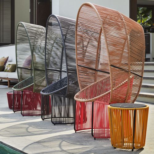 Contemporary side table - CARTAGENAS - Ames design - marble / recycled plastic / PVC