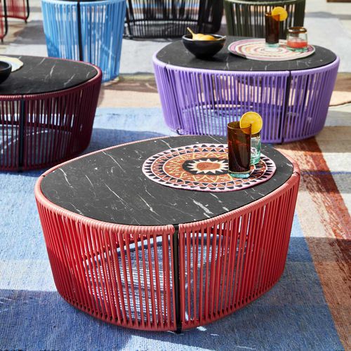 Contemporary coffee table - CARTAGENAS - Ames design - marble / recycled plastic / PVC