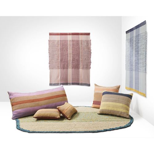 Contemporary rug - UILAS - Ames design - patterned / plant fiber / hand-woven