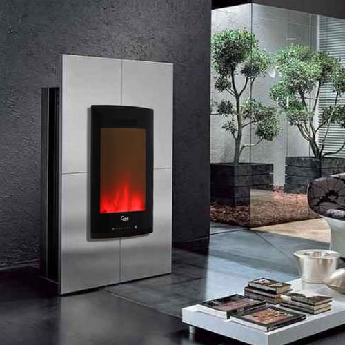 Electric fireplace - CHFPV-20 - Caesar Hardware International Inc. - floor-mounted / Single-sided / closed hearth
