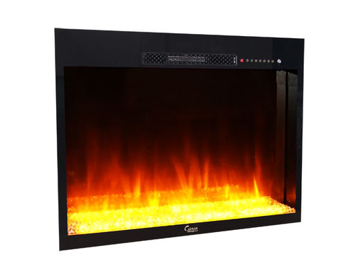 Electric fireplace - SCI - Caesar Hardware International Inc. - built-in / Single-sided / closed hearth