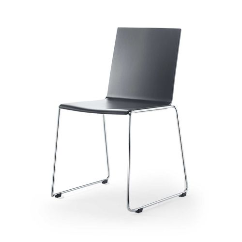 Contemporary visitor chair - ELESS - rosconi - steel / stackable / sled ...