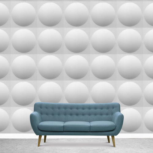 Wall-mounted acoustic panel - ECOROUND - Slalom - for ceiling / polyester fiber / rectangular