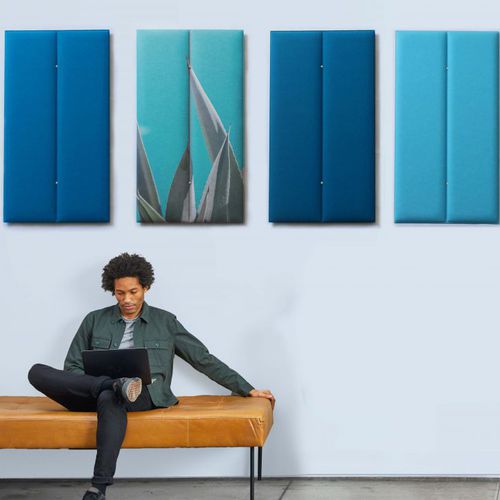 Wall-mounted acoustic panel - ECOSTRONG - Slalom - for ceiling / hanging / free-standing