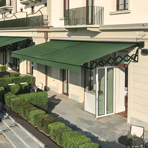 Folding-arm awning - 186 - Kadeco Sonnenschutzsysteme GmbH - motorized / commercial / patio