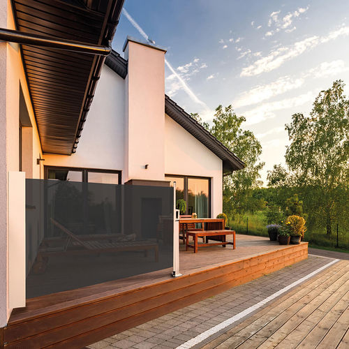 Aluminum sunshade - 630 - Kadeco Sonnenschutzsysteme GmbH - fabric / conservatory / vertical