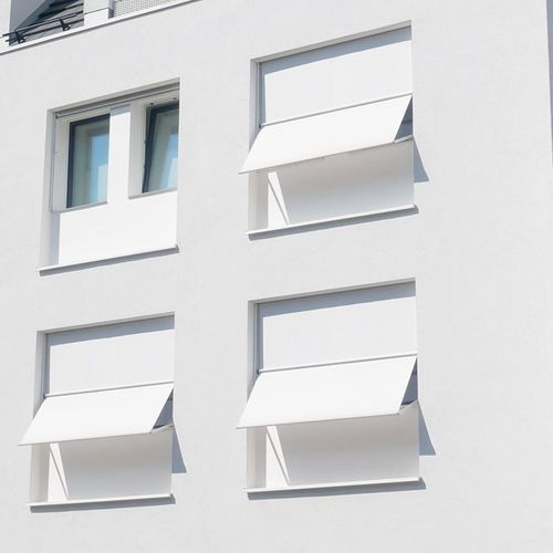 Folding-arm awning - MARKISOLETTES - Kadeco Sonnenschutzsysteme GmbH - manual / motorized / commercial