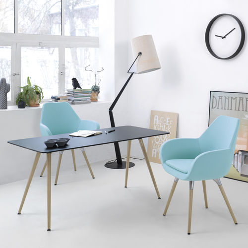 Contemporary boardroom table - SAM  - Profim - wooden / glass / HPL