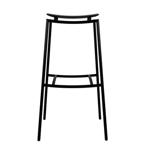 Minimalist design bar stool WESS Plycollection oak / leather