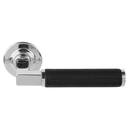 Door handle - TIMELESS 1930XL - Formani - nickel / leather / contemporary