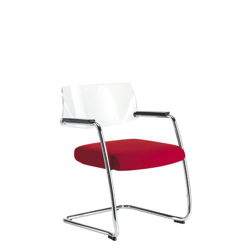 Contemporary visitor chair - BIG - Sesta - indoor / polypropylene / with removable cover