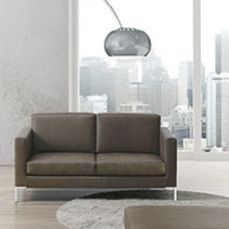 Contemporary sofa - BRERA - Sesta - fabric / leather / contract