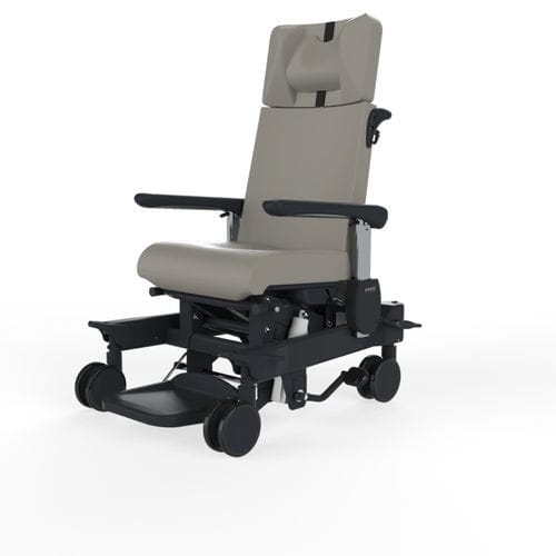 Fabric medical chair - IRIS - Navailles - on casters / reclining / with headrest