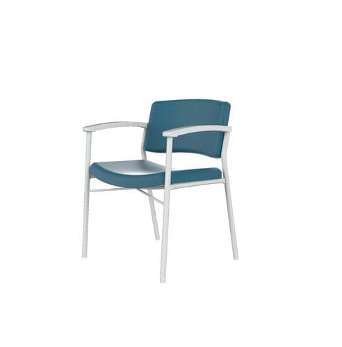 Leather medical chair - OPTIMUM BRIDGE - Navailles - ergonomic / blue / white