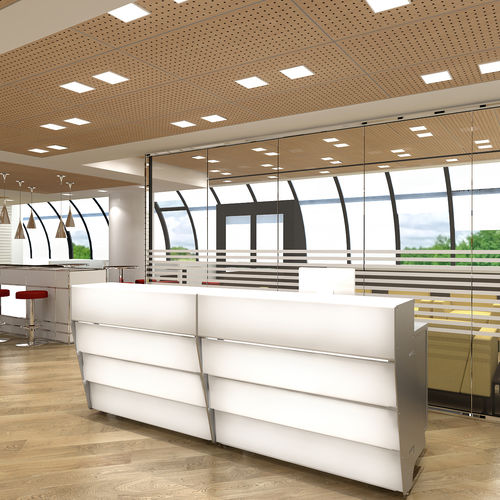 Modular reception desk MDSMART Movidos srl inox / anodized