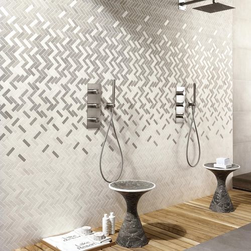 Mobile shower seat - PEDINA - KREOO - free-standing / marble / commercial